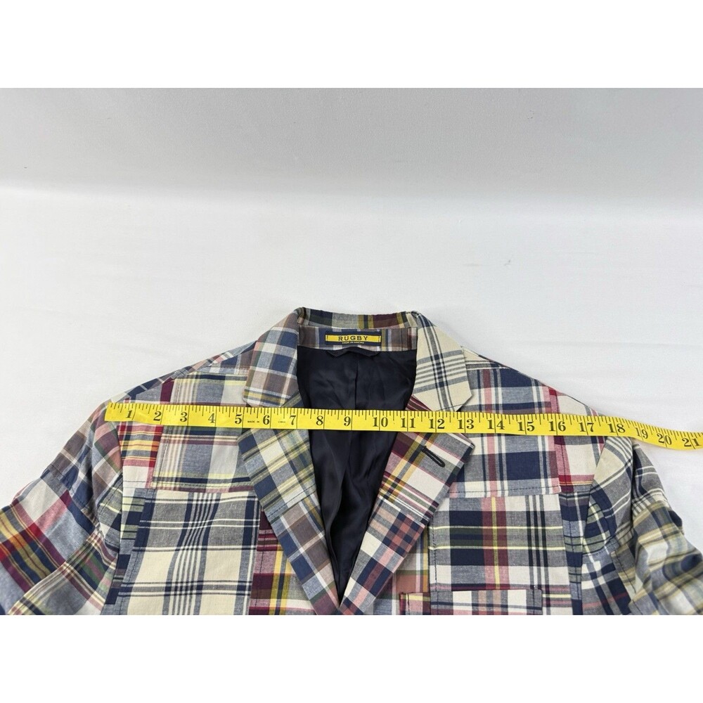 Rare Vintage Rugby Ralph Lauren Patchwork Blazer Size Medium - Picture 6 of 16